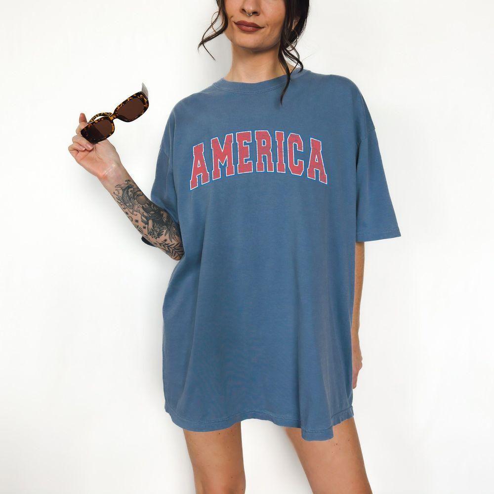 Retro Red America July 4th Vuitino Merch